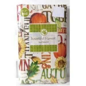 Elrene Home Bountiful Harvest Vinyl Flannel Back Tablecloth
